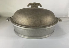 Vintage Guardian Service Cast Aluminum 2 Handle 9-3/4" Skillet or Fryer With Lid