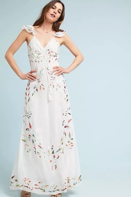 Anthropologie Farm Rio Quintana White Embroidered Floral Maxi Dress S 4 Read | eBay Anthropologie Farm Rio Quintana White Embroidered Floral Maxi Dress S 4 Read | eBay