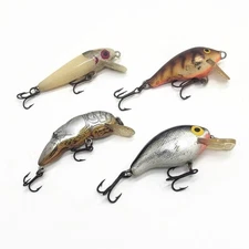 Vintage Finesse Crankbaits Bass Pike Fishing Lure Lot Rebel Rapala Unkown +