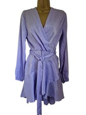 First Distraction Lilac Asymetric Layered Mini Dress Size 6