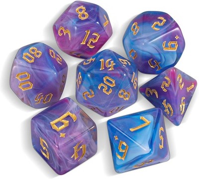 QMAY DND Dice Polyhedral Dice Set - 7 Pieces for Dungeon and Dragons MTG RPG