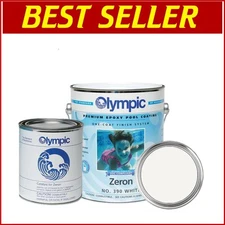 Zeron Olympic Pool Paint - 1 Gallon High-Gloss Waterproof Epoxy for All Pools