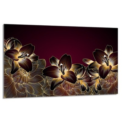 Glasschutzplatte für den Herd 80x52 Orchidea