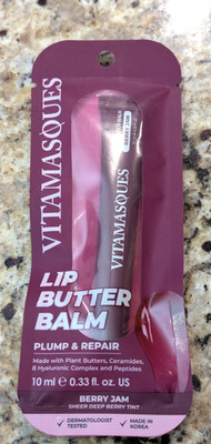 Vitamasques Plump & Repair Tinted Lip Butter Balm Berry Jam 0.33 fl oz