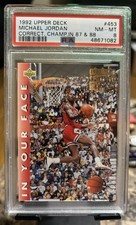 1992-93 Upper Deck - Michael Jordan #453 1987, 1988 Two-Time Champion PSA 8