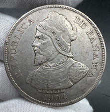Panama - 1904 Large Silver 50 Centesimos, .900 silver