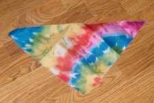 Smaller TYE DYE BANDANA Rainbow Scarf Small Pets Childrens Mask 100 Poly NEW 