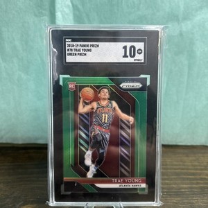 2018-19 Panini Prizm Trae Young Green Prizm Rookie RC #78 PSA 10 GEM MINT Hawks