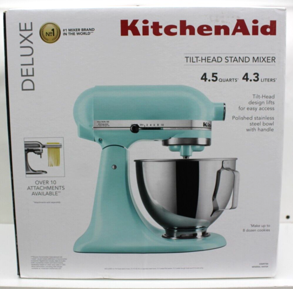 KitchenAid Deluxe 4.5 Quart Mixer Mineral Water Blue KSM97MI NEW