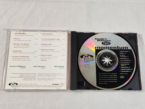 Jessica Williams Trio: Momentum (CD, 1994 Jazz Focus) Contemp Jazz Bop Disc NM - Imagen 2 de 5