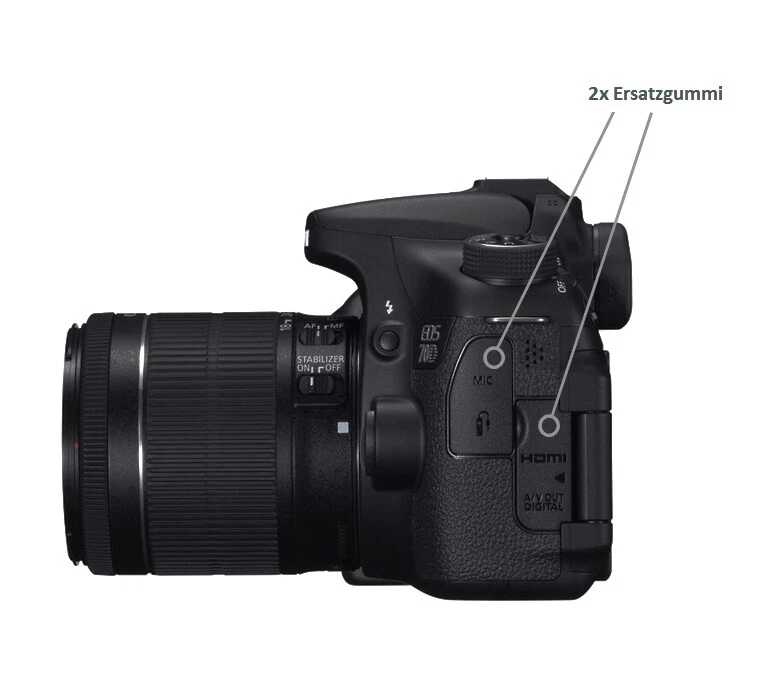 Replacement Rubber Canon 70D USB Connection Cover Repair