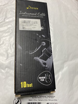 Donner Guitar Cable 10ft Instrument Cable For Bass Cable Amp Cord 1/4 Angle