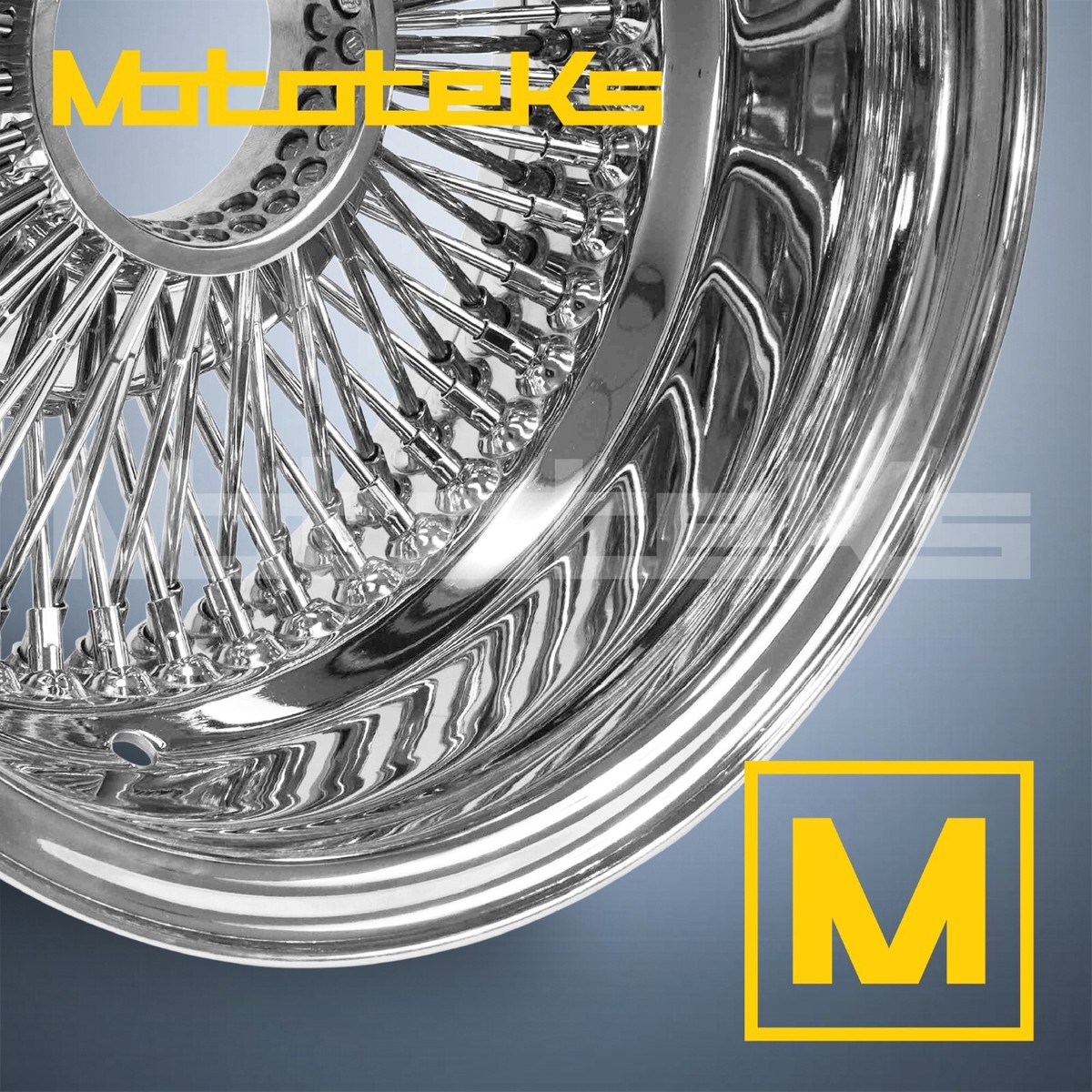 13X7 LUXOR WIRE WHEEL 100 STRAIGHT REV LOWRIDER CHROME RIM SINGLE