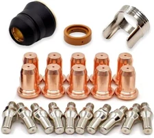23 Pcs IPT-60 PT-60 IPT-40 PT40 Plasma Cutting Torch Tips Electrode Shield Cap