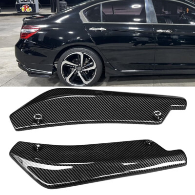 Carbon Fiber Style Rear Bumper Lip Diffuser Splitter Canard For Accord 2012-2017
