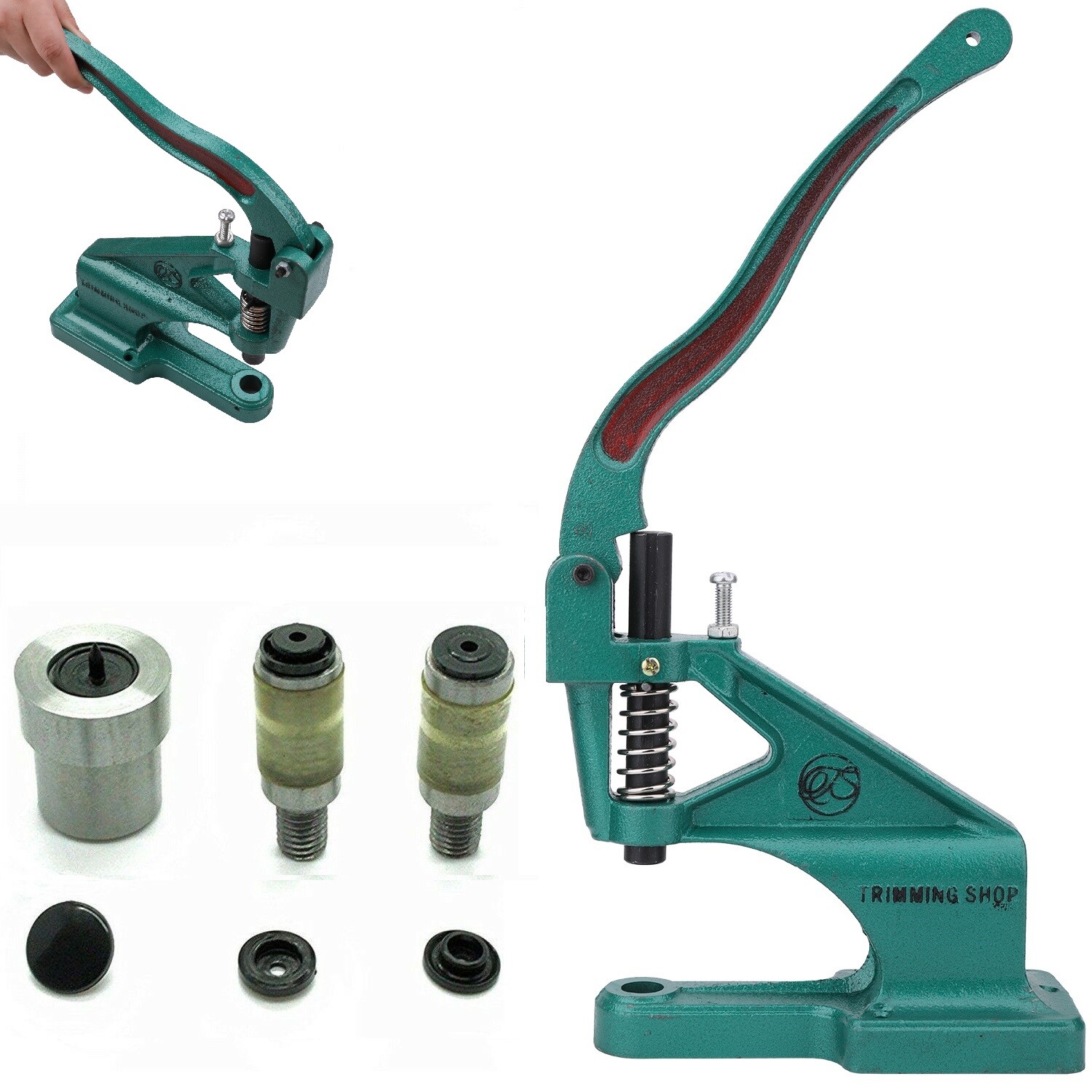 Universal Green Hand Rivet Press Machine T3 T5 T7 Dies Set for Crafting Projects eBay