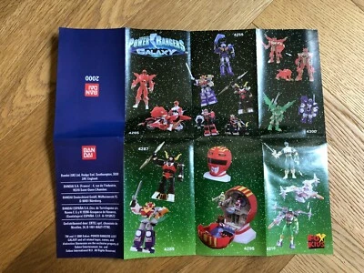 Power Rangers l'Autre Galaxie Dépliant jouets Bandai 2000 Lost Galaxy - Photo 1/2