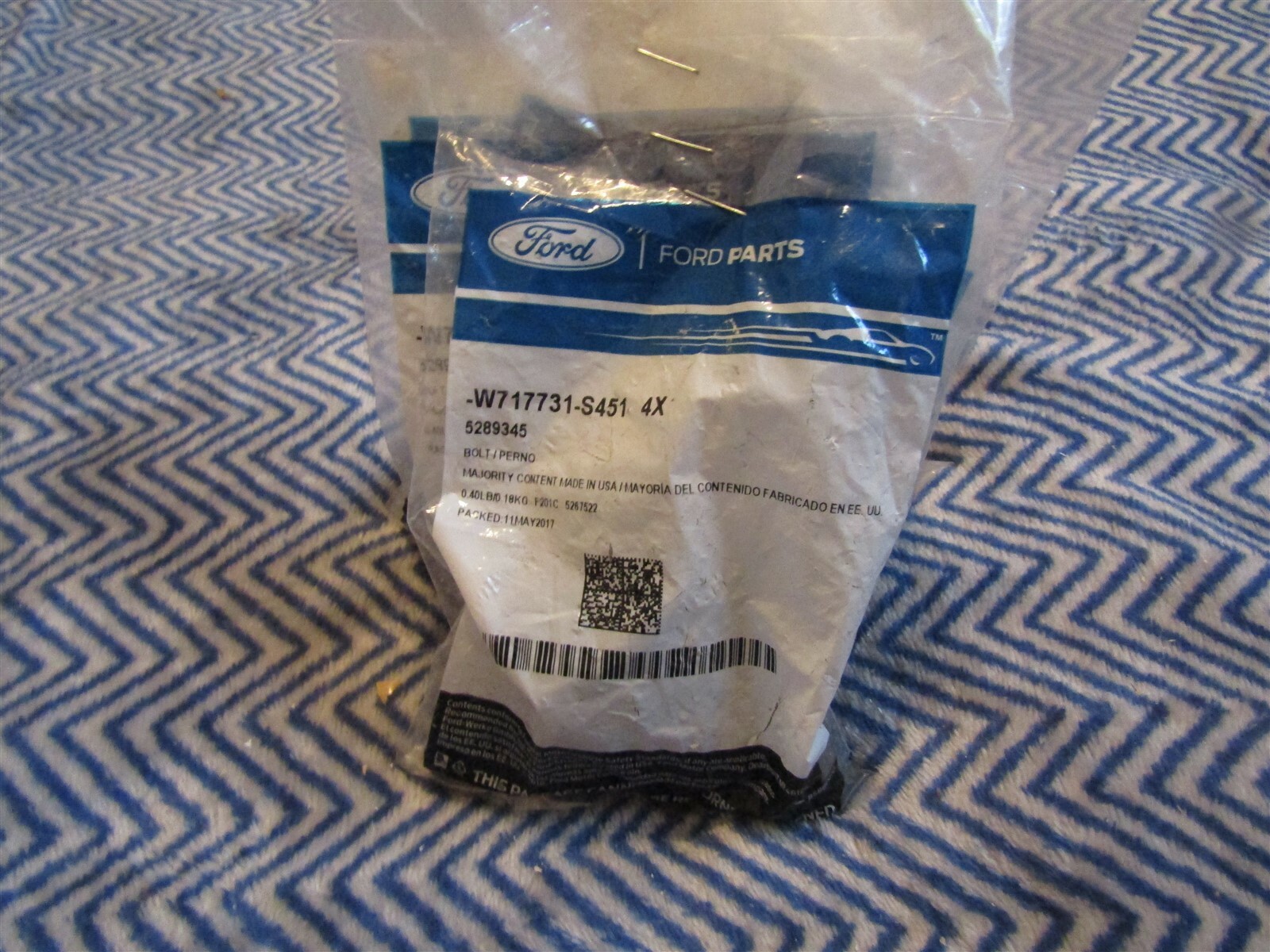 NOS FORD HARDWARE BOLT PART NUMBER W717731-S451 LOT OF 4 | eBay