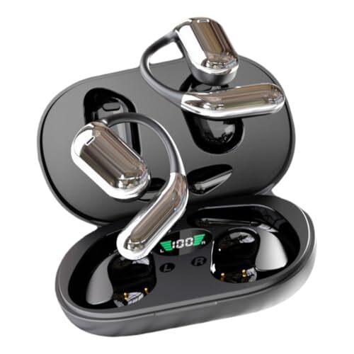 Open Ear Headphones Bluetooth 5.4 Built-in Mic LED Digital Display Charging-image