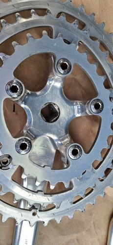 Crankset, Sugino AT 175mm , Shimano Biopace 48/38/28t, Square Taper, Forged - Picture 10 of 13