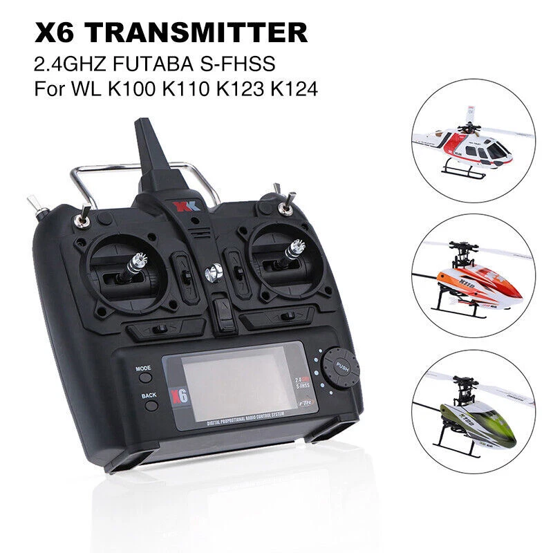 XK X6 Transmitter For XK K100 K110 K123 K124  RC Helicopter Remote Controller - Image 4 of 4
