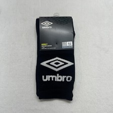 New Umbro Adult Soccer Socks Black White Shoe Size 9 - 12.5
