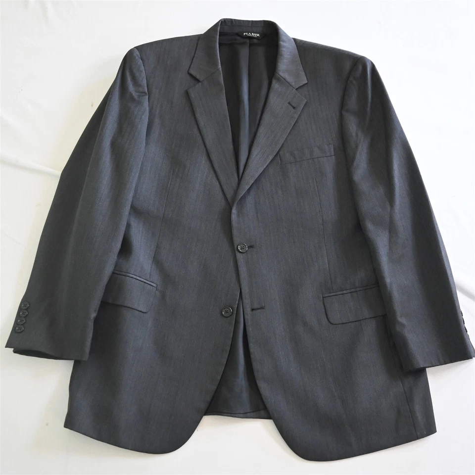 Jos A Bank 46L 40x32 Gris Espiga 100% Lana Hombre Chaqueta Pantalones Traje Foto 2 de 4