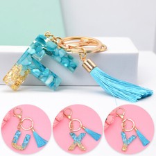 1x Women Alphabet Keyring English Initials Letter Coloful Key Chain Bag Pendants