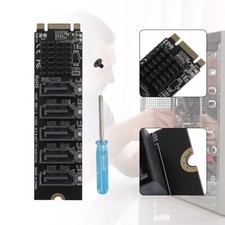 M.2 To SATA 3.0 Adapter Card JMB585 5 Port Hard Disk Drive Expansion Card