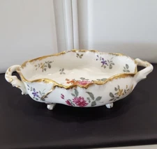 Double Handled 4 Footed Small Candy Nut Trinket Bowl Dish M-610