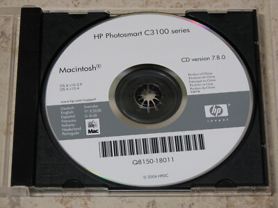 HP Photosmart C3100 Series, Printer Driver & Installation Disk - Macintosh