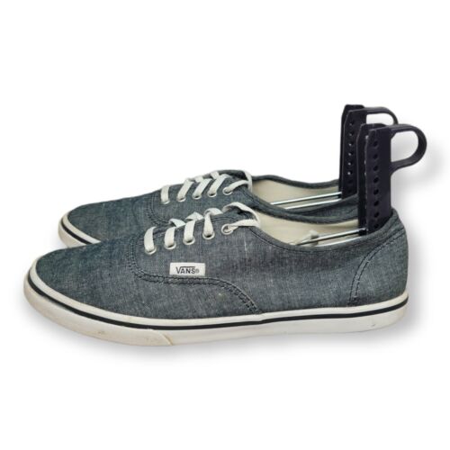 Vans Light Blue Denim Shoes Sneakers Off The Wall Size  Mens/6 Women's/7.5 - Afbeelding 1 van 8