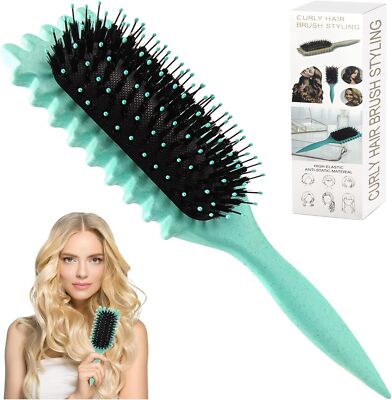 Curl Defining Brush, Hair Brush for Curly Hair Curl Brush Styling Brush  Shaping UK - Main Image