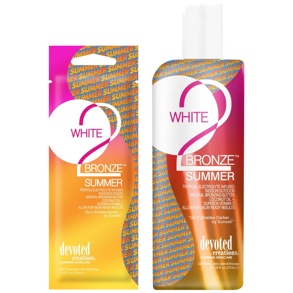 Devoted Creations White 2 Bronze Sunbed Tanning Lotion Cream Salon Package Deal - Image 2 of 4