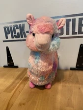 KellyToy Pastel Rainbow Tie Dye Llama Plush Stuffed Animal Toy Preowned