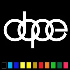 (2) Dope Sticker Vinyl Decal Window Car Audi JDM Euro Drift Illest Stance A4 S4