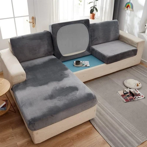 1/2/3 Seater Sofa Cushion Cover Stretch L Shape Slipcover Furniture Protector US - Bild 2 von 70