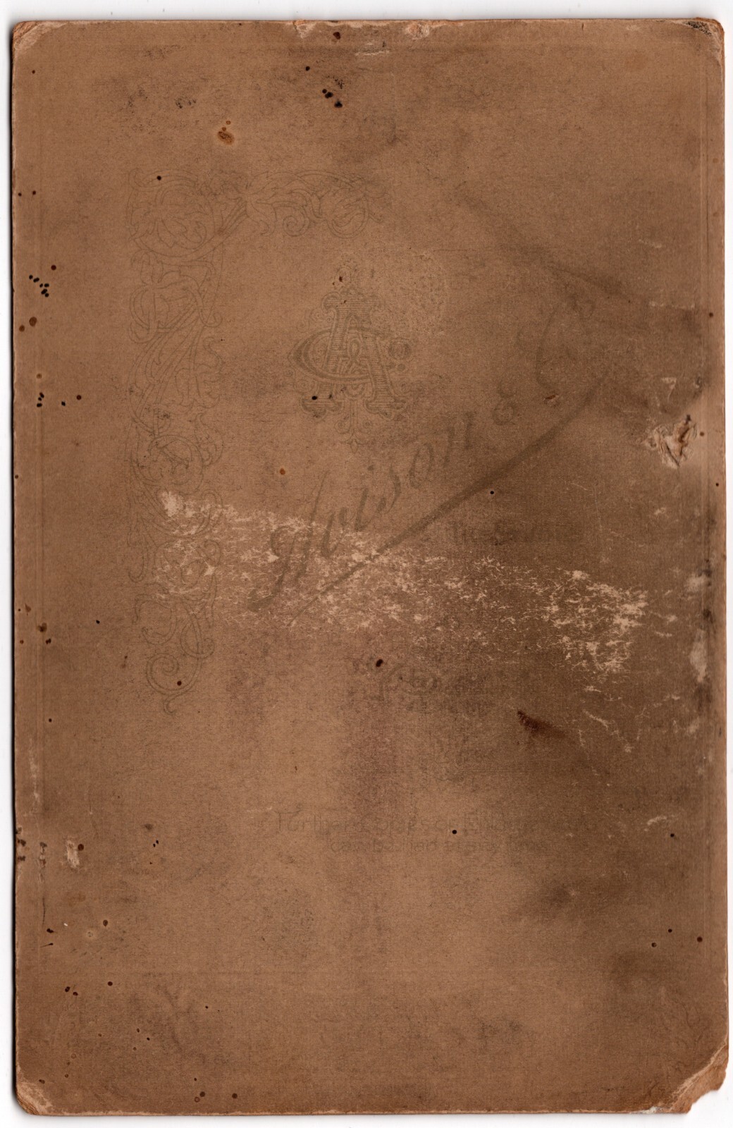 CIRCA 1890s CABINET CARD AVISON BUFF ROYAL ENGLISH PROFFESIONAL SWIMMER YORK PA. — additional view