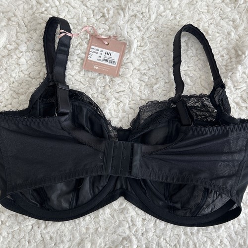 Reggiseno balconcino Panache pizzo nero invidia taglia 38HH - Foto 5 di 6