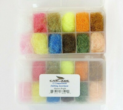 12 Farben Dubbing Box Cascade Crest Tools USA  MASTER BRIGHT