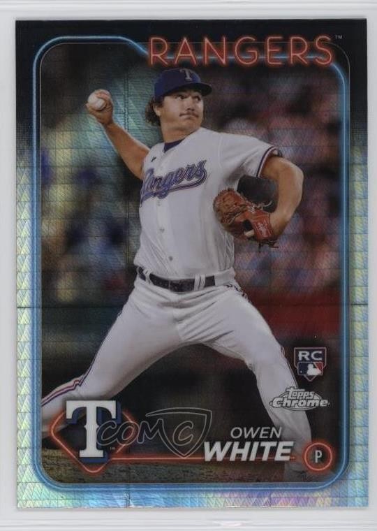 2024 Topps Chrome Prism Refractor Owen White #211 Rookie RC