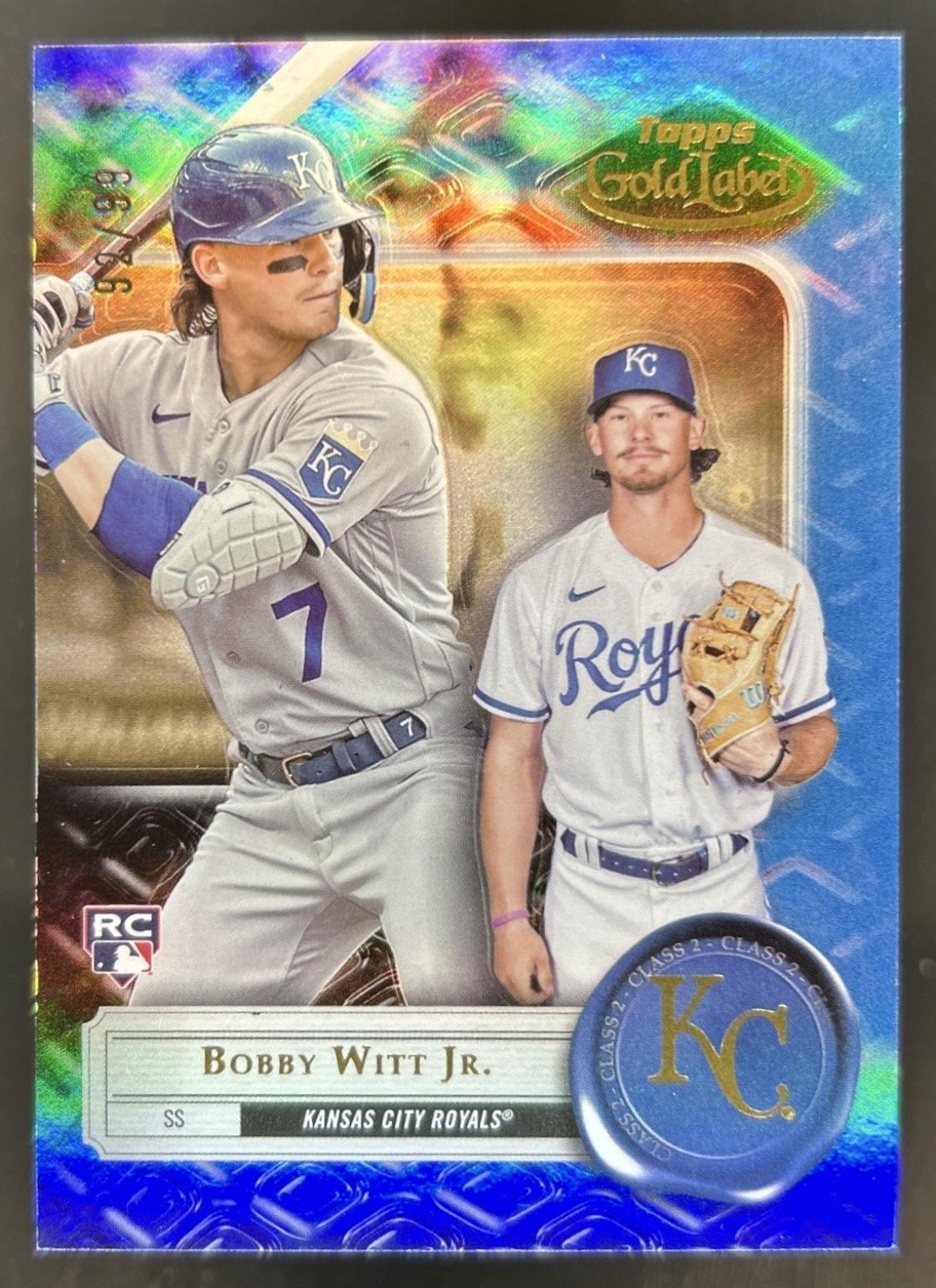 2022 Topps Gold Label Bobby Witt Jr. RC Class 2 Blue Rookie #/99 Royals