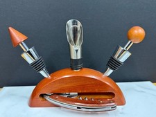 Wine Bar Tool Set with corkscrew - 2 stoppers...
