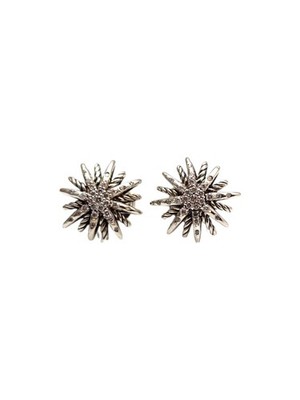 David Yurman Ohrringe Sterlingsilber 14 K Weißgold Diamant Starburst #25264