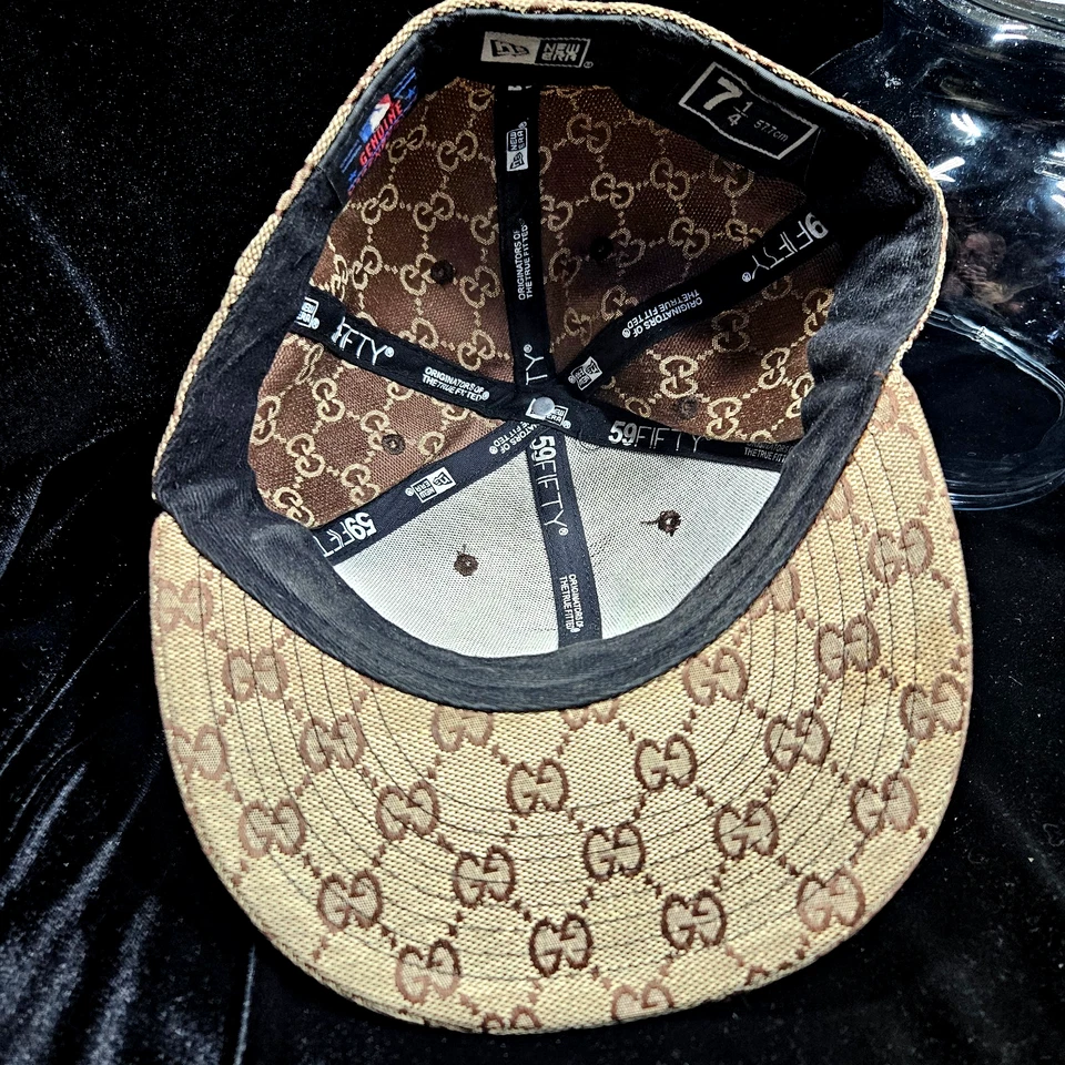 New York Yankees GUCCI Hat - RARE , 59Fifty New Era - Limited Edition! -7 1/4 - Image 4 of 4