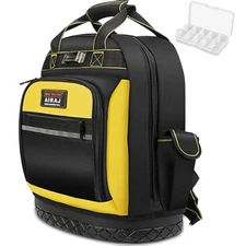 Tool Bag With Molded Hard Waterproof Bottom And Waist Support Heavy Duty Tool Ba