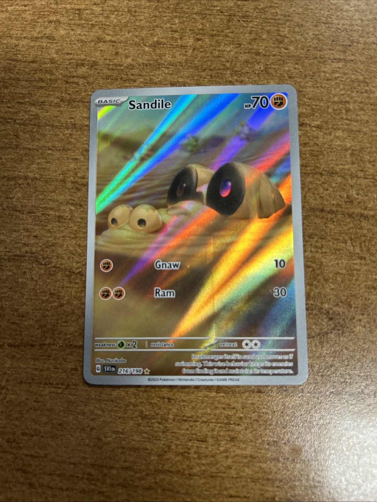 Sandile 216/198 SV01: Scarlet & Violet Base Set Holo NM-M Unplayed Pokemon