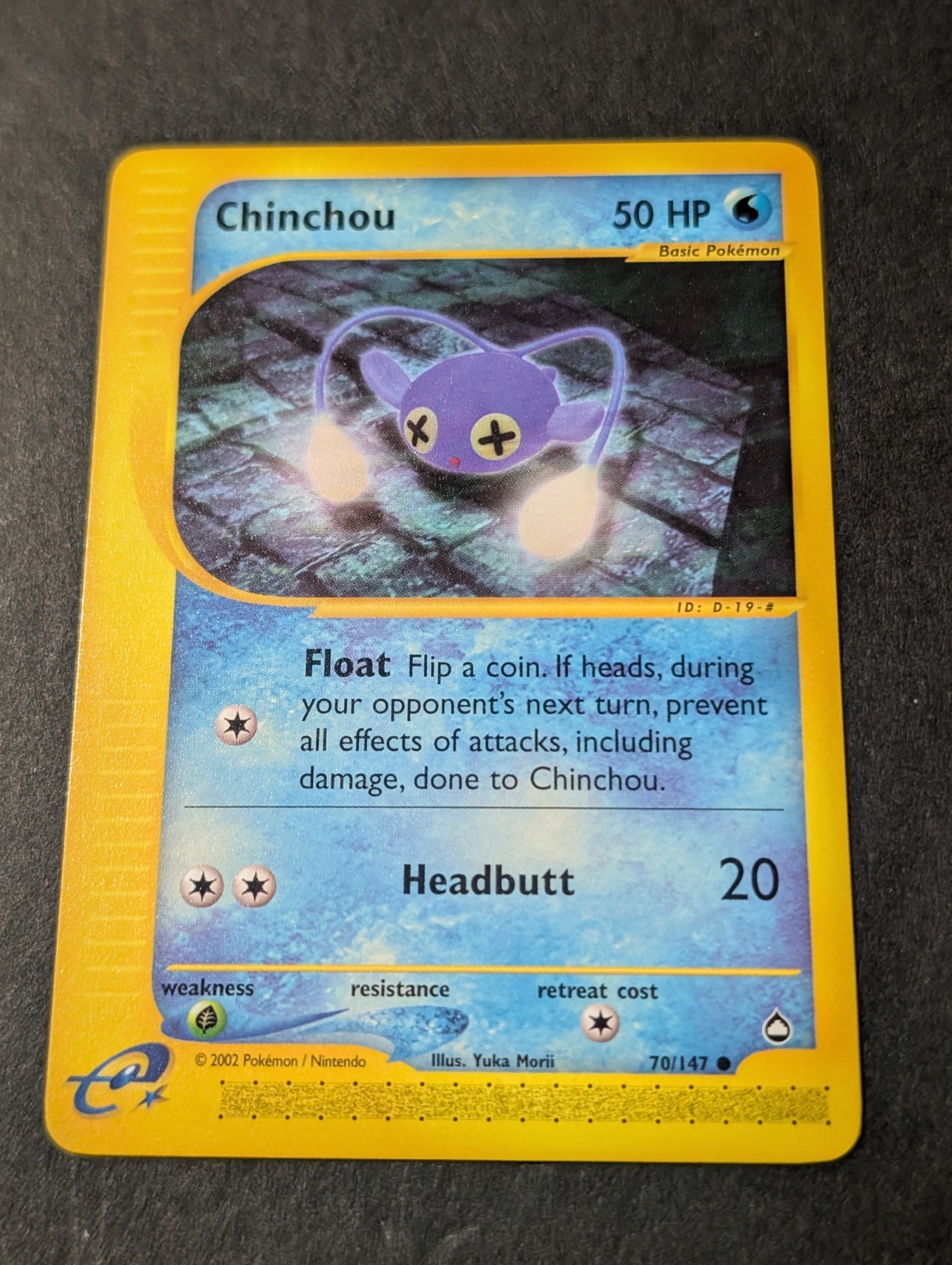 Pokemon Card TCG Chinchou Aquapolis E-Reader 70/147 Near Mint Non Holo Rare Rare