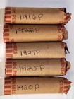 5 rolls of wheat pennies1926p 1920p 1916p 1927p 1925p