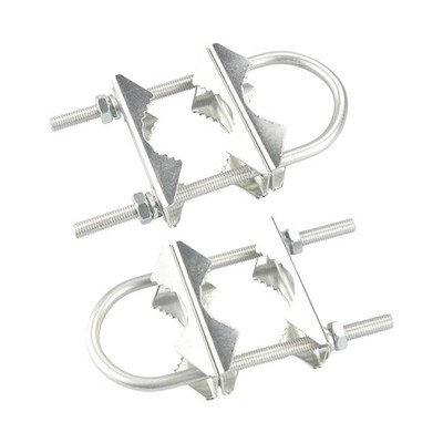 Boobrie Double Antenna Mast Clamp - 2 Sets Heavy Duty V-Jaw Mounting Brackets...
